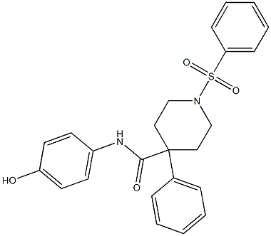 N-(4-hydroxyphenyl)-4-phenyl-1-(phenylsulfonyl)-4-piperidinecarboxamide Structure
