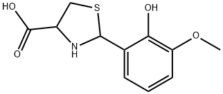 2-(2-hydroxy-3-methoxyphenyl)-1,3-thiazolidine-4-carboxylic acid 구조식 이미지