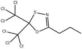 2,2-bis(trichloromethyl)-5-propyl-1,3,4-oxathiazole Structure