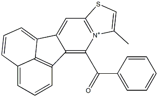 12-benzoyl-10-methylacenaphtho[1,2-d][1,3]thiazolo[3,2-a]pyridin-11-ium Structure