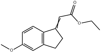 ethyl 2-(5'-methoxyindan-1'-ylidene)acetate 구조식 이미지