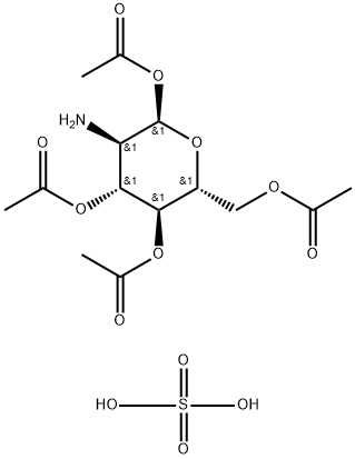 1,3,4,6-tetra-O-acetyl-2-amino-2-deoxy-alpha-D-glucopyranose sulfate Structure