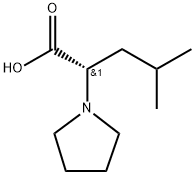 (S)-4-Methyl-2-(1-pyrrolidinyl)pentanoic Acid 구조식 이미지