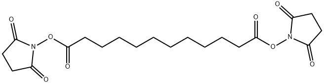 Dodecanedioic acid, 1,12-bis(2,5-dioxo-1-pyrrolidinyl) ester Structure