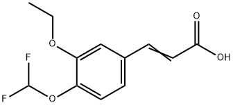 (2E)-3-[4-(difluoromethoxy)-3-ethoxyphenyl]prop-2-enoic acid Structure