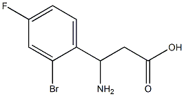 3-AMINO-3-(2-BROMO-4-FLUOROPHENYL)PROPANOIC ACID Structure