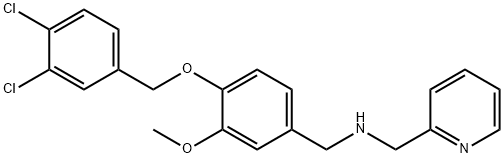 N-{4-[(3,4-dichlorobenzyl)oxy]-3-methoxybenzyl}-N-(2-pyridinylmethyl)amine Structure