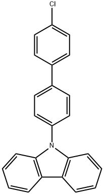 9-(4'-chloro[1,1'-biphenyl]-4-yl)-9H-carbazole 구조식 이미지