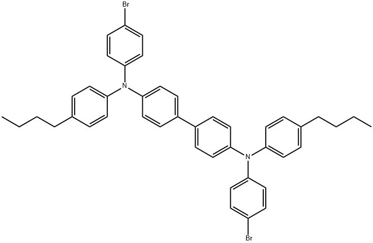 N4,N4'-bis(4-bromophenyl)-N4,N4'-bis(4-butylphenyl)-[1,1'-biphenyl]-4,4'-diamine Structure