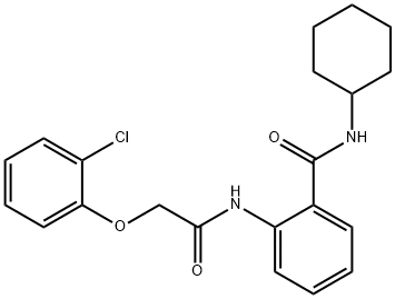 2-{[2-(2-chlorophenoxy)acetyl]amino}-N-cyclohexylbenzamide 구조식 이미지