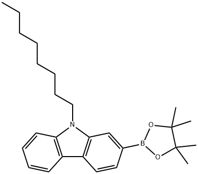 9-octyl-2-(4,4,5,5-tetramethyl-1,3,2-dioxaborolan-2-yl)-9H-Carbazole 구조식 이미지