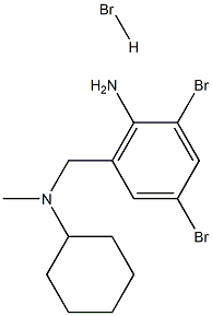 2,4-dibromo-6-{[cyclohexyl(methyl)amino]methyl}aniline hydrobromide Structure