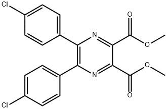 5,6-bis(4-chlorophenyl)pyrazine-2,3-dicarboxylic acid dimethyl ester Structure