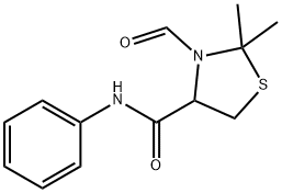 3-formyl-2,2-dimethyl-N-phenyl-1,3-thiazolidine-4-carboxamide Structure
