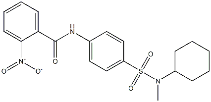 N-(4-{[cyclohexyl(methyl)amino]sulfonyl}phenyl)-2-nitrobenzamide Structure