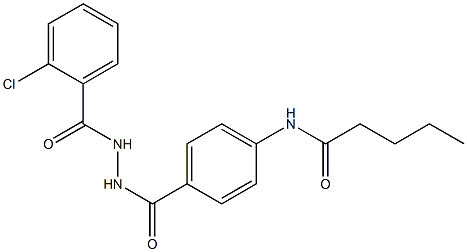 N-(4-{[2-(2-chlorobenzoyl)hydrazino]carbonyl}phenyl)pentanamide 구조식 이미지