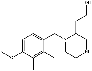 2-[1-(4-methoxy-2,3-dimethylbenzyl)-2-piperazinyl]-1-ethanol Structure