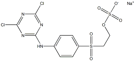 sodium 2-[[4-[(4,6-dichloro-1,3,5-triazin-2-yl)amino]phenyl]sulfonyl]ethyl sulfate Structure