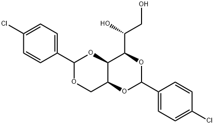 (1R)-1-[(4R,4aR,8aS)-2,6-bis(4-chlorophenyl)-hexahydro-[1,3]dioxino[5,4-d][1,3]dioxin-4-yl]ethane-1,2-diol Structure