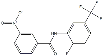 N-[2-fluoro-5-(trifluoromethyl)phenyl]-3-nitrobenzamide 구조식 이미지