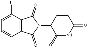 2-(2,6-dioxopiperidin-3-yl)-4-fluoroisoindoline-1,3-dione 구조식 이미지