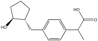 (+/-)-2-[4-(trans)-((1'R,2'S)-2'-hydroxycyclopentylmethyl)-phenyl]propionic acid Structure