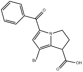 5-benzoyl-7-bromo-2,3-dihydro-1H-Pyrrolizine-1-carboxylic acid 구조식 이미지