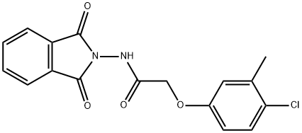 2-(4-chloro-3-methylphenoxy)-N-(1,3-dioxo-1,3-dihydro-2H-isoindol-2-yl)acetamide 구조식 이미지