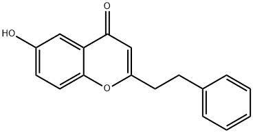 6-Hydroxy-2-(2-phenylethyl)chromone 구조식 이미지