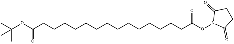 hexadecanedioic acid tert-butyl ester N-hydroxysuccinimide ester Structure