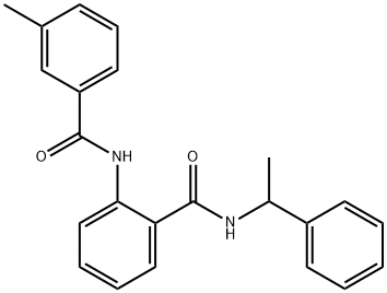 2-[(3-methylbenzoyl)amino]-N-(1-phenylethyl)benzamide 구조식 이미지