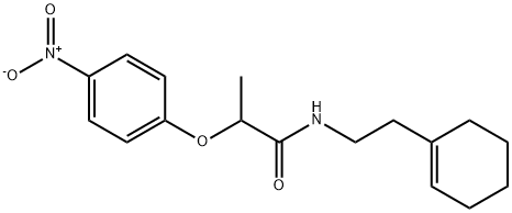 N-[2-(1-cyclohexen-1-yl)ethyl]-2-(4-nitrophenoxy)propanamide 구조식 이미지