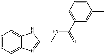 N-(1H-benzimidazol-2-ylmethyl)-3-methylbenzamide 구조식 이미지