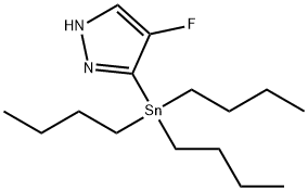 4-fluoro-5-(tributylstannyl)-1H-pyrazole Structure