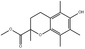 2H-1-Benzopyran-2-carboxylic acid, 3,4-dihydro-6-hydroxy-2,5,7,8-tetramethyl-, methyl ester Structure