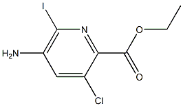 ethyl 5-amino-3-chloro-6-iodopyridine-2-carboxylate Structure