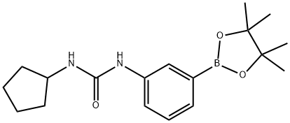 1-cyclopentyl-3-(3-(4,4,5,5-tetramethyl-1,3,2-dioxaborolan-2-yl)phenyl)urea 구조식 이미지