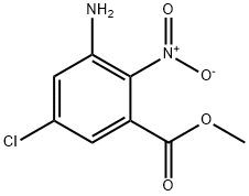 methyl 3-amino-5-chloro-2-nitrobenzoate 구조식 이미지