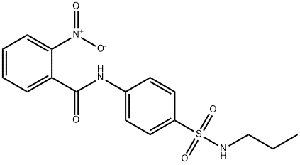 2-nitro-N-{4-[(propylamino)sulfonyl]phenyl}benzamide 구조식 이미지