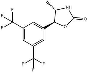 (4S,5S)-5-[3,5-bis(trifluoromethyl)phenyl]-4-methyl-1,3-oxazolidin-2-one 구조식 이미지