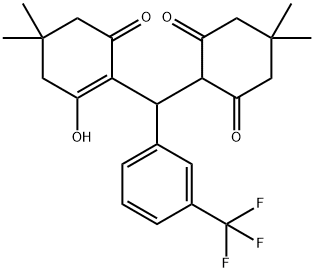 2-{(2-hydroxy-4,4-dimethyl-6-oxo-1-cyclohexen-1-yl)[3-(trifluoromethyl)phenyl]methyl}-5,5-dimethyl-1,3-cyclohexanedione 구조식 이미지