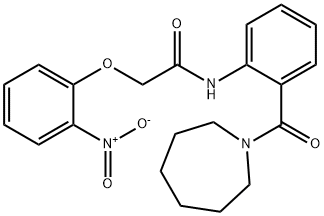 N-[2-(1-azepanylcarbonyl)phenyl]-2-(2-nitrophenoxy)acetamide 구조식 이미지