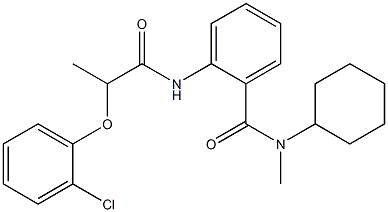 2-{[2-(2-chlorophenoxy)propanoyl]amino}-N-cyclohexyl-N-methylbenzamide 구조식 이미지