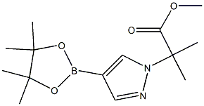 methyl 2-methyl-2-(4-(4,4,5,5-tetramethyl-1,3,2-dioxaborolan-2-yl)-1H-pyrazol-1-yl)propanoate Structure
