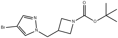 tert-butyl 3-[(4-bromo-1H-pyrazol-1-yl)methyl]azetidine-1-carboxylate 구조식 이미지