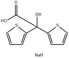 Sodium 2-hydroxy-2,2-di(thiophen-2-yl)acetate Structure