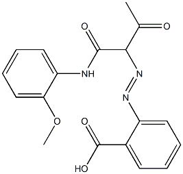 2-({1-[(2-methoxyphenyl)amino]-1,3-dioxobutan-2-yl}diazenyl)benzoic acid Structure