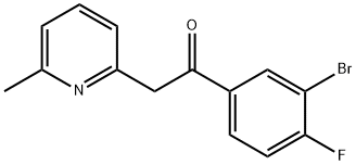 2-(3-bromo-4-fluorophenyl)-1-(6-methylpyridin-2-yl)ethanone Structure