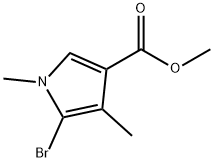 2-Bromo-1,3-dimethyl-1H-pyrrole-4-carboxylic acid methyl ester Structure