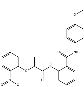 N-(4-ethoxyphenyl)-2-{[2-(2-nitrophenoxy)propanoyl]amino}benzamide 구조식 이미지